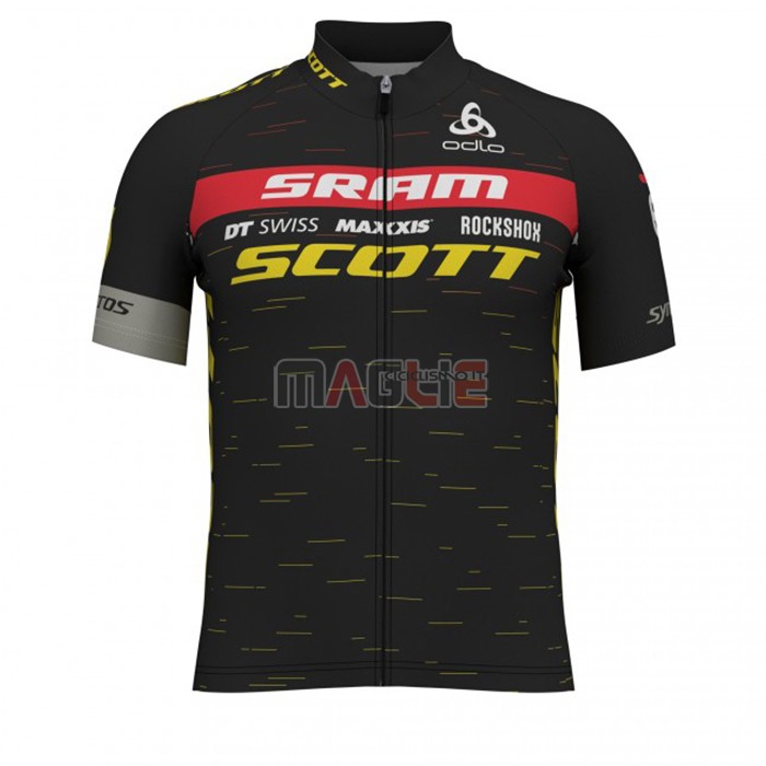 Maglia Scott Sram Manica Corta 2020 Nero